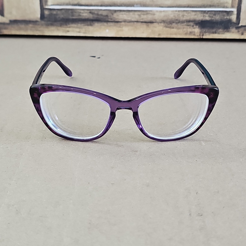 Vera Wang Women's Eyeglasses Cat Eye Frames V365 Amethyst 52-18-135